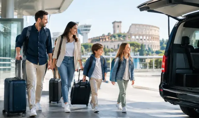 A Family Transfer From Airport Example in Rome